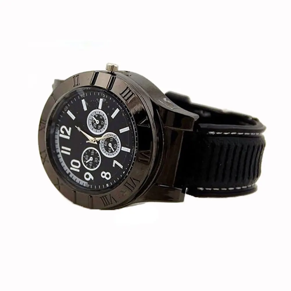 Fashion Outdoor USB Rechargeable Windproof Flameless Wrist Watch Lighter Gift