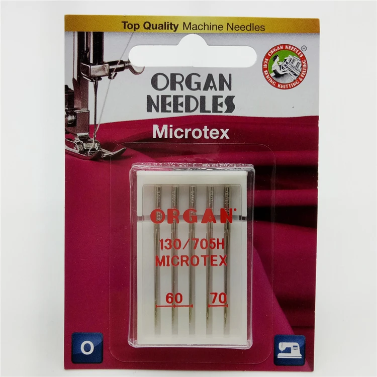 

5pcs/pack Top Quality ORGAN Microtex Needles for Home Sewing Machine Mixed Needle of 60/8-70/10 Special Needles for Chiffon Lace