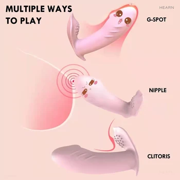 Wearable Butterfly Dildo Vibrator G Spot Sex Toys for Women 10 Speeds Clitoris Stimulator Remote Control Panties Vibrating 5