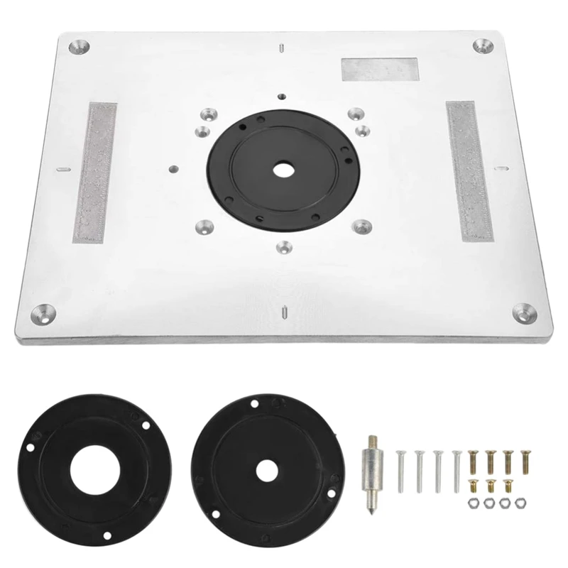 

Multi-Functional Aluminum Router Table Insert Plate Trimmer Engraving Machine Woodworking Bench Router Plate