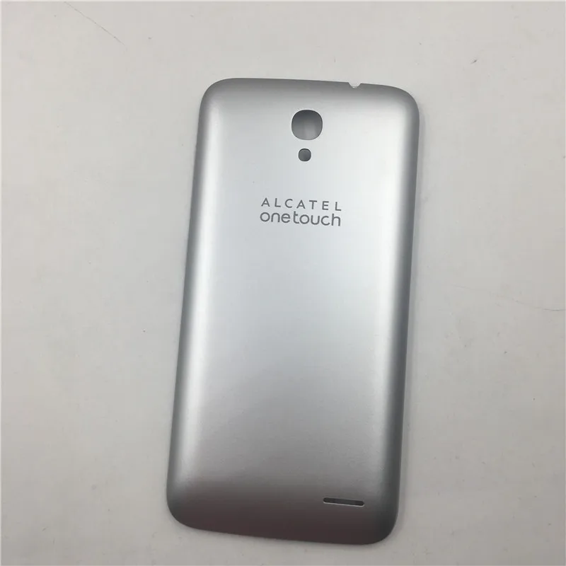 Серебристый Задняя крышка батарейного отсека пластиковый чехол для Alcatel One Touch 5042 запасные части для мобильного телефона - Цвет: Серебристый