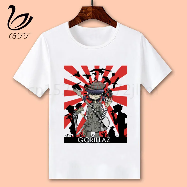 M Gorillaz/футболка для маленьких мальчиков и девочек; детский топ для мальчиков; детская футболка с принтом; Забавные футболки; летняя футболка с короткими рукавами - Цвет: M
