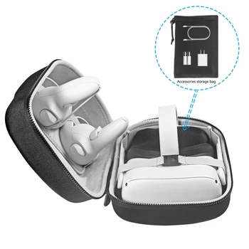 

Portable Hard EVA Pouch Protective Cover Storage Bag Box Carrying Case for -Oculus Quest 2 VR Headset and Accessories