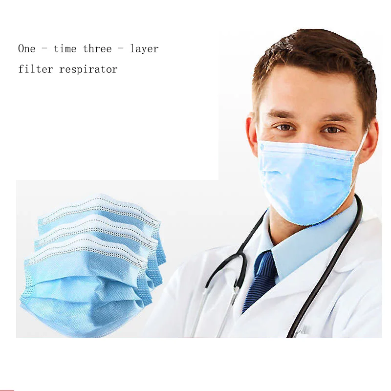 

Hot Sale 100pcs 3-layer mask Face Mouth Masks Non Woven Disposable Anti-Dust Meltblown cloth Masks Earloops Masks Fast delivery