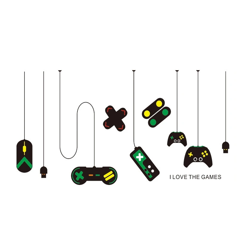 

Game Room Game Console Handle Wall Sticker Internet Cafe Study Computer Desk Background Sticker