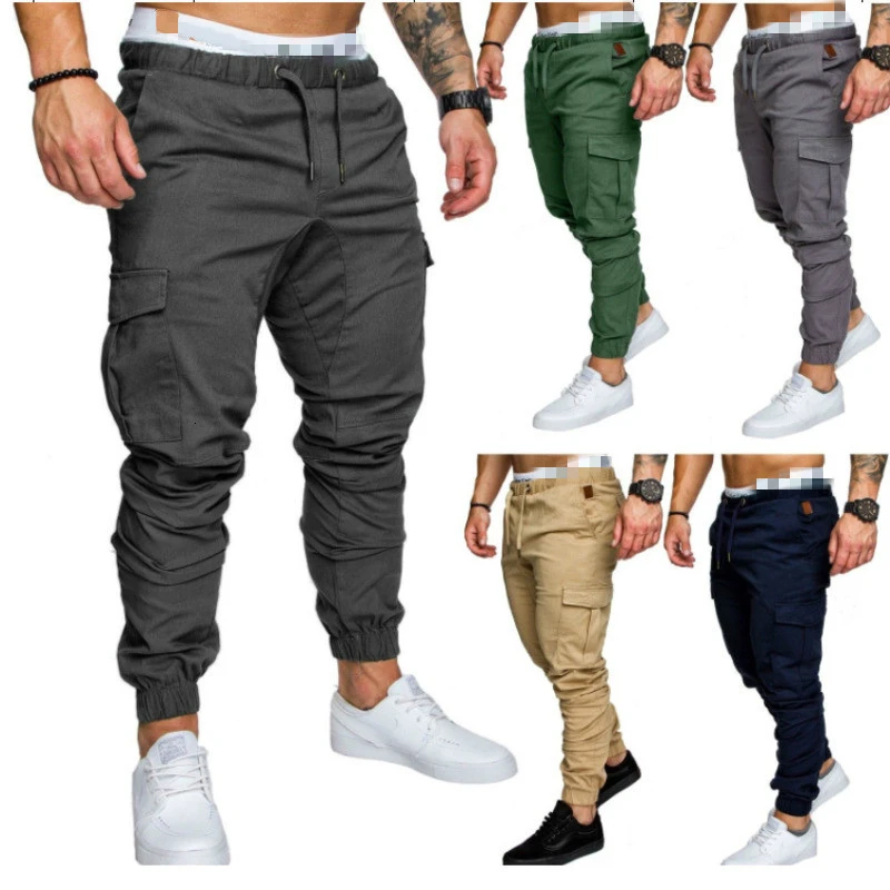 mens cargo trousers with zip pockets