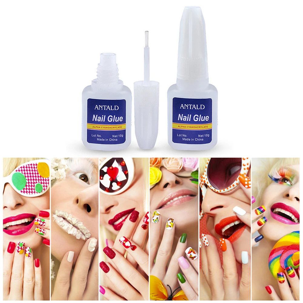 10 г быстросохнущий клей для ногтей с кистью для накладных ногтей блестящие стразы 3D декоративные косметические инструменты для макияжа инструменты для ногтей TSLM1