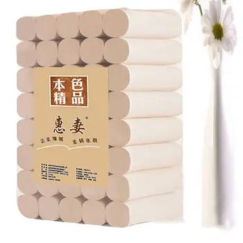 

50 Rolls/Lot Fast Shipping Toilet Roll Paper 4 Layers Home Bath Toilet Roll Paper Primary Wood Pulp Toilet Paper Tissue Roll