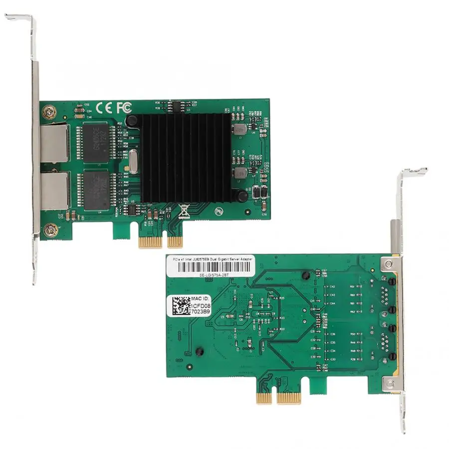 PCI-E X1 двойной порт 10/100/1000 Мбит/с Gigabit Ethernet Сетевая карта для Intel(R) 82575EB для FreeBSD/Linux/сервер/VMWare ESXi/WIN
