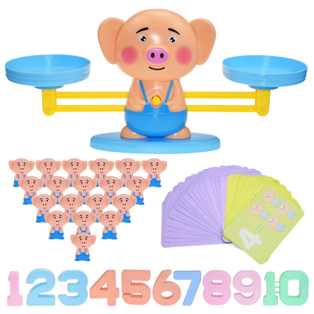 Jmh Monkey Scale Balance Math Jeux Jouets Nombres Comptage Jeu Cadeau Pour  Filles & Garçons Parfait Jeu d'apprentissage pour les âges 3+ (64 Pcs)