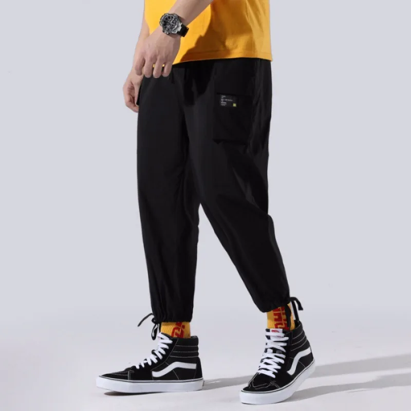 

Bib Overall Men's Popular Brand European And American Streets Loose Hip Hop Couple Clothes Multi-pockets Straight-Cut Bandage Cl