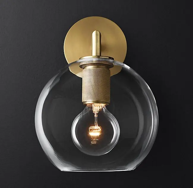 

Post Modern Line Wall Lamp Minimalism Nordic Glass Ball Led Wall Sconce Light Fixtures Bathroom Bedside Mirror Lights Loft Decor