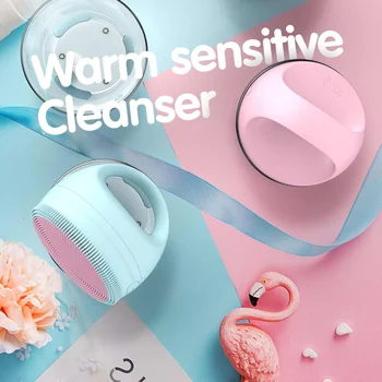 

360 Rotary Waterproof Brush USB Electric Facial Brush Cleaner Face Electric Massager Deep Warm Cleansing Skin Scrubber Skin Care