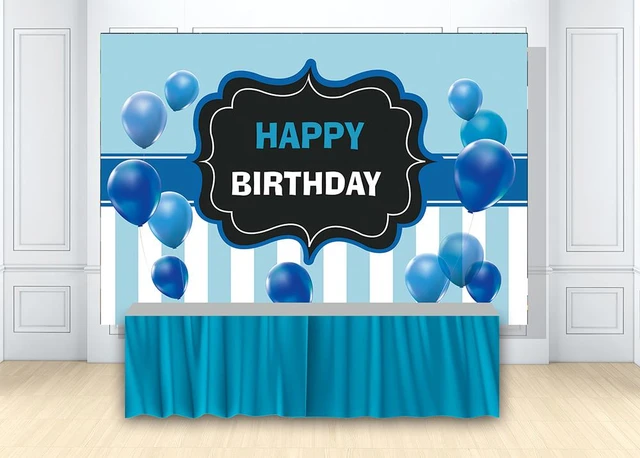 Birthday Party Backdrop Decorations Boy Blue Balloons Banners Dessert Table  Photo Background Supplies Wallpapers Backdrops _ - AliExpress Mobile