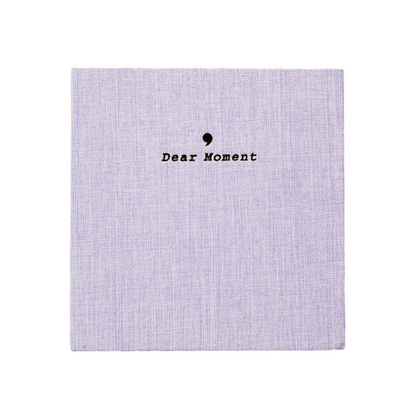 Креативный льняной фотоальбом, красивый Портативный 100 альбом с карманами, держатель для удостоверения личности, рождественские крестины, Детские душевые подарки - Цвет: Purple