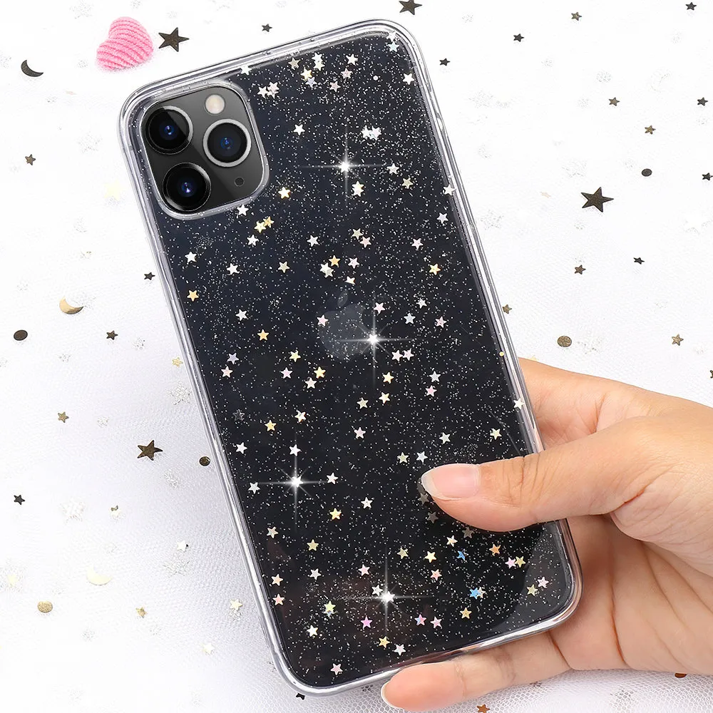 LLZ.COQUE Transparent Soft Case for IPhone 11 Pro Max X Xr Xs Slim Tpu Diamond Phone Cover 7 Plus 8 6S 6 5 5S SE Capa |