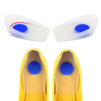 

Unisex Self-adhesive Silicone Insoles For Shoes Invisible Height Increase Half Pad Anti-Slippery Thickening Heel Pad Gel Insoles