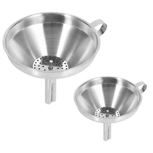 2 шт. кухонная вытяжка капающие масло из нержавеющей стали, воронка для салата, толстое вино, фильтр для наполнения воды для транспортировки жидкой жидкости