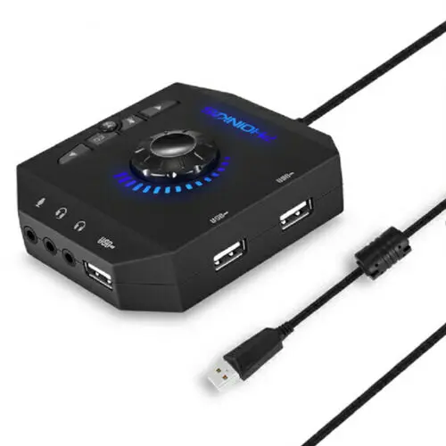 USB концентратор внешняя звуковая стереокарта со штекером 3 5 мм и