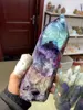 Natural Large Colored Fluorite Crystal Point Natural Crystal Wand Healing 1