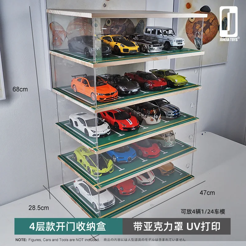 1/18 Scale Diecast Display Case Cabinet Holder Rack W/ UV