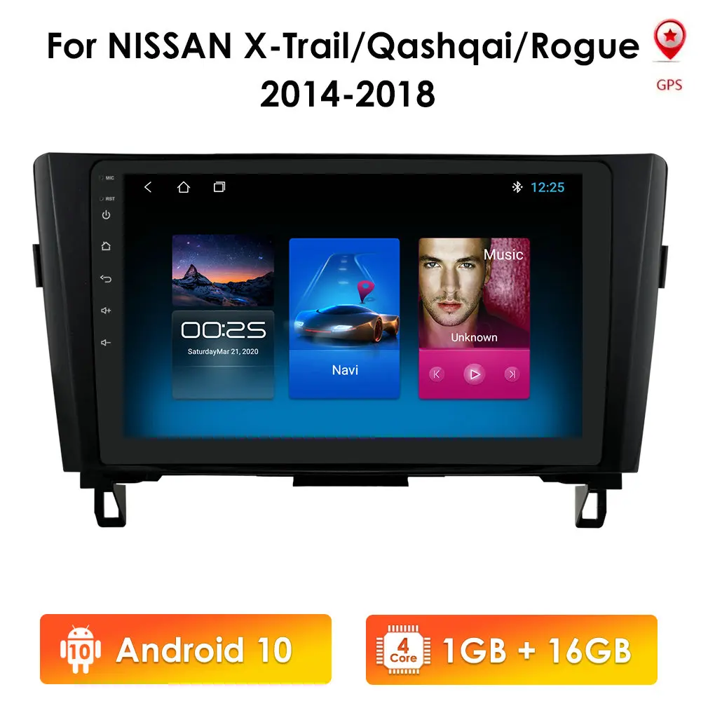 Автомобильный мультимедийный плеер на Android 10 0 GPS-навигатор для Nissan X-Trail Qashqai Rogue