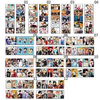 

10pcs/set Haikyuu Volleyball Junior Stickers Anime Card Sticker Custom Crystal Frosted Jelly Bus Card Meal Card Crystal Sticker