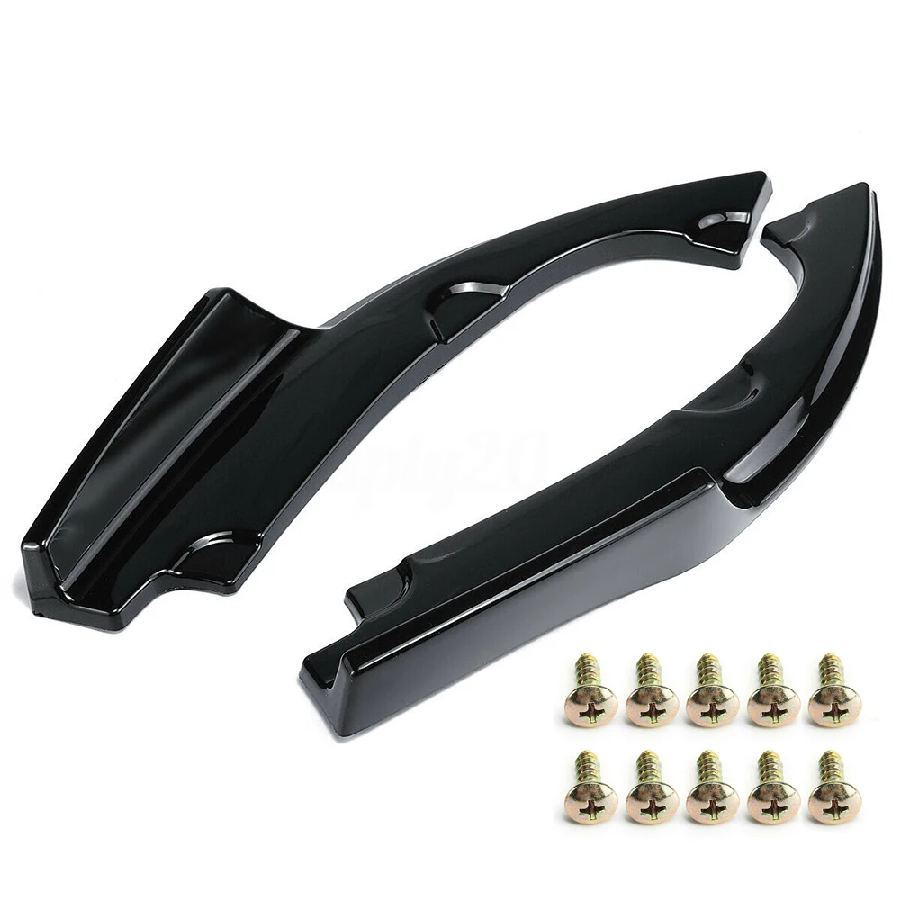 

2pcs Black Car Rear Bumper Lip Diffiuser Guard Lower Side Bumper Splitter Lip Apron Valance For Honda For Civic 2016 2017 2018