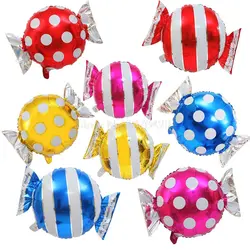 1 шт. конфеты полосатый горошек фольги воздушные шары для свадьбы День рождения украшения 5 цветов
