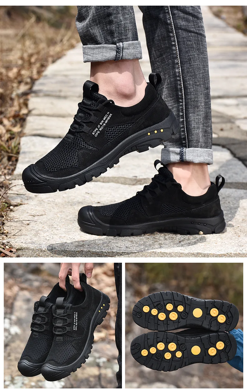 Outdoor Men Shoes Waterproof Breathable Combat Desert Training Sneakers Anti-Slip Trekking Shoes shoes J1-48