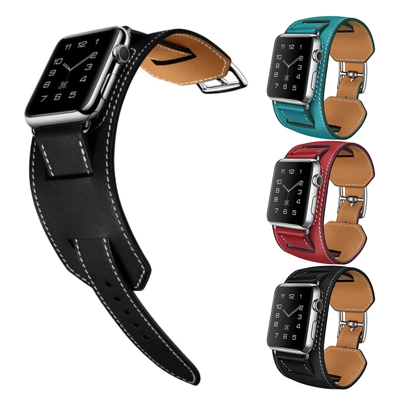 Наручный ремень для Apple Watch Band кожаный ремешок 42 мм 38 мм ссылка браслет для iWatch ремешок серии 4 3 2 1