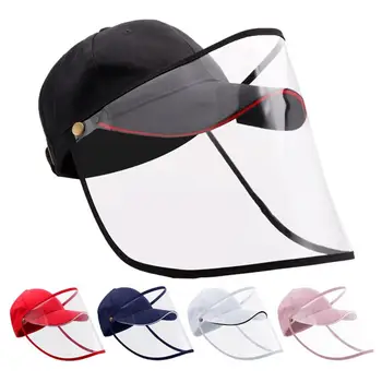 

Protective Baseball Cap Windproof Sand Transparent Cover Face Mask Anti-spray Isolation Sunshade Ultraviolet Sun Hat