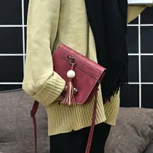 Сумки через плечо для женщин модная сумка из искусственной кожи женская маленькая квадратная Наплечная Сумка женская сумка с кисточками