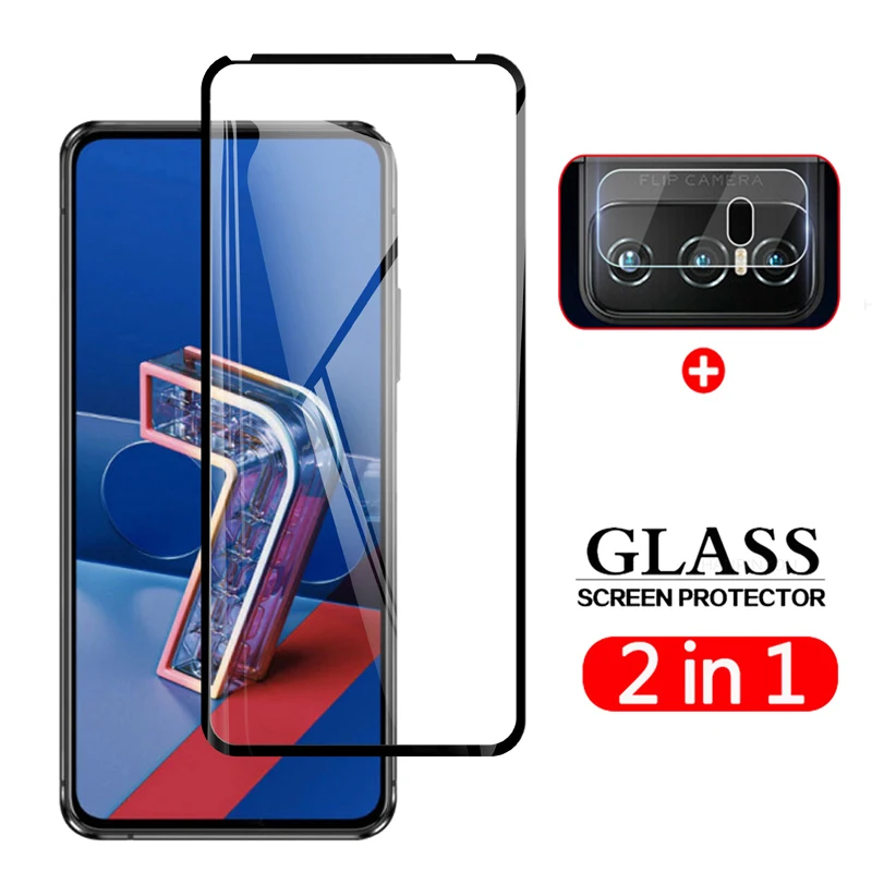 2 In 1 Back Camera Lens Film &amp Screen Protector Protective Tempered Glass For Asus Zenfone 7 Pro ZS671KS ZS670KS 6.67&quot | Мобильные