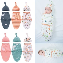 

3 Pcs/set Baby Sleeping Bag Cocoon Newborns Infant Cotton Knit Baby Swaddles Wrap Blankets Sleep Sack For 0-6 Months