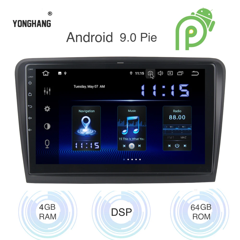 Android 9,0 автомобильный радиоприемник 2 Din gps Navi для Skoda Superb мультимедиа 2008 2009 2010 2011 2012 PX6 DSP ips HDMI 4 Гб+ 64 Гб WI-FI карта