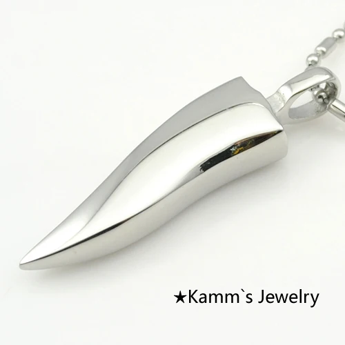 AMUMIU для мужчин подростковый волк из нержавеющей стали полированный кулон