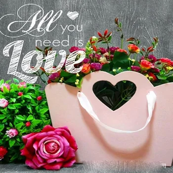 

Portable Flower Basket Flower Gift Box Rose Valentine's Day Party Holiday Box Wedding Party Decoration Gift Box Round Gift Box C