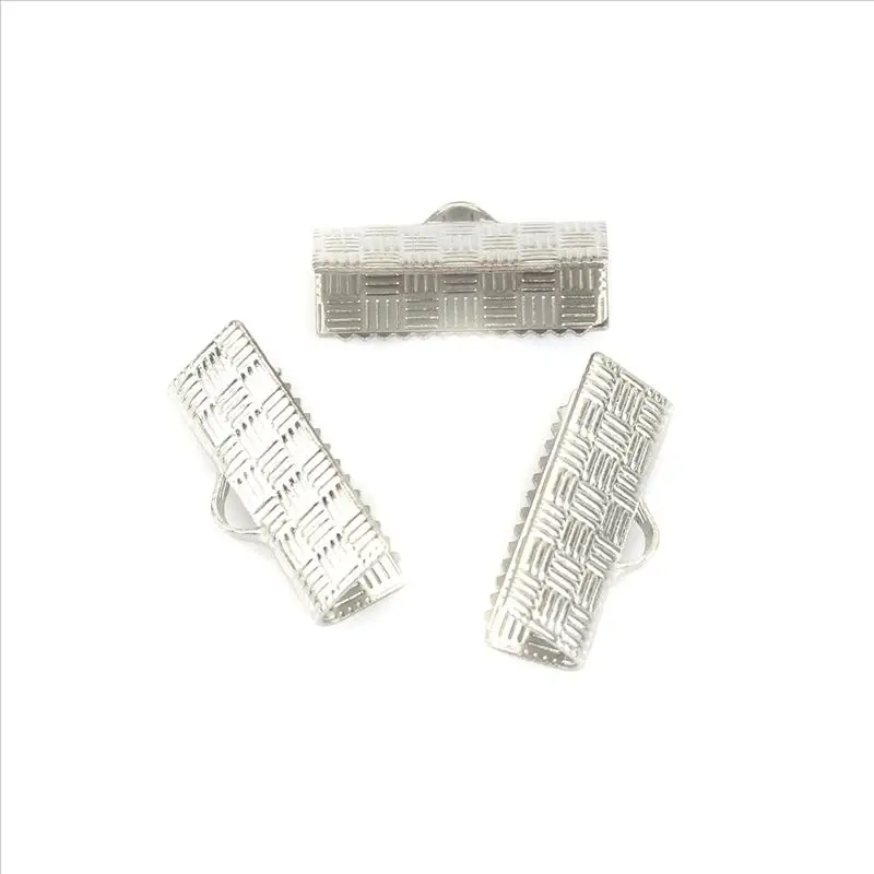 New 304 Stainless Steel Cord Ribbon Crimp End Briefcase For Fashion DIY Jewelry Making Accessories 15mm x 7mm 20 PCs | Украшения и