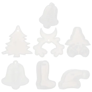 

7Pcs Crystal Epoxy Molds Practical Adorable DIY Manual Molds DIY Accessories Christmas Moulds for School Store Home