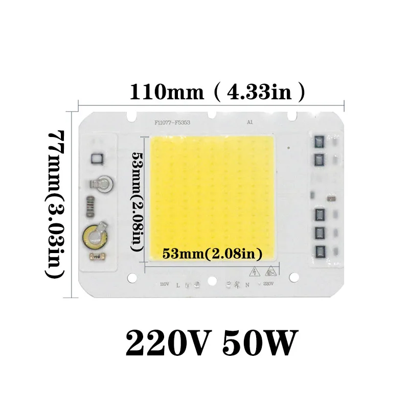 Светодиодный Кристалл Epistar COB лампа умная IC AC220V 30 Вт 50 Вт 100 Вт 150 Вт 200 вт высокий устойчивый к сбоям питания DIY для наружного прожектора прожектор холодный белый