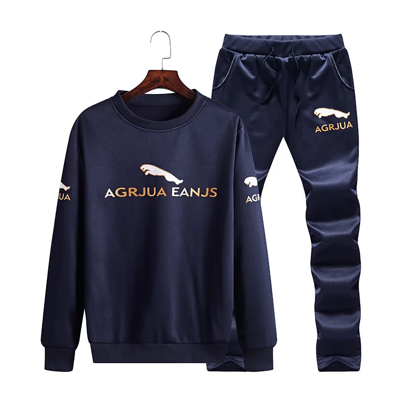 

Sports Set Men's Spring And Autumn Crew Neck Pullover Hoody Sweatpants Two-Piece Set Coat Sports Clothing Men's
