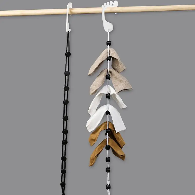 Multi-Function Hanging Socks Rack Portable Sock Storage Organizer Sock Cleaning Auxiliary Tools Drying Socks Tool Storage Hanger