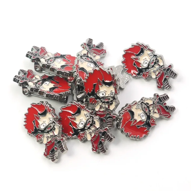 Брошь с надписью «My Hero Academy» Midoriya Izuku Todoroki Shoto Bakugou Katsuki Kirishima Eijiro Kaminari Denki Asui Tsuyu металлические броши