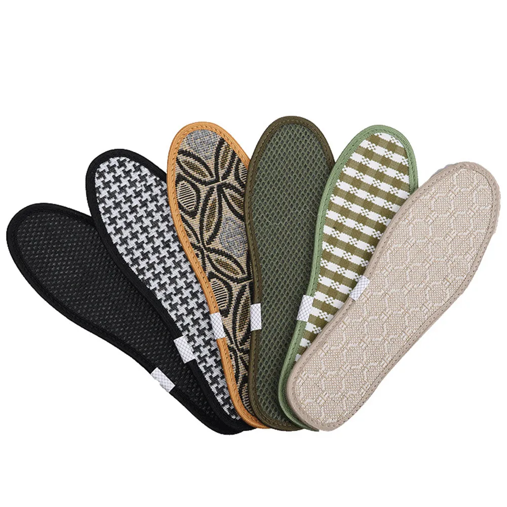 Unisex Summer Woven Bamboo Charcoal Linen Insoles Sports Breathable Anti-Bacterial Insoles Comfortable Insoles Unisex Summer Woven Bamboo Charcoal Linen Insoles Sports Breathable Anti-Bacterial Insoles Comfortable Insoles
