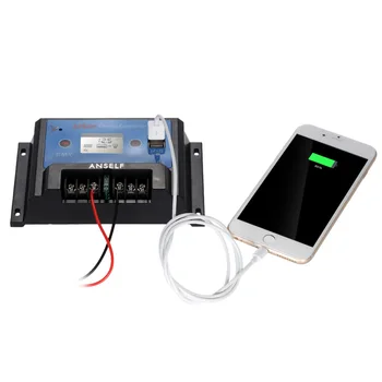 

Hot 10A/20A 12V/24V PWM Solar Controller,LCD Display Solar Cell Panel Charge Battery for Solar Power System for Home Use