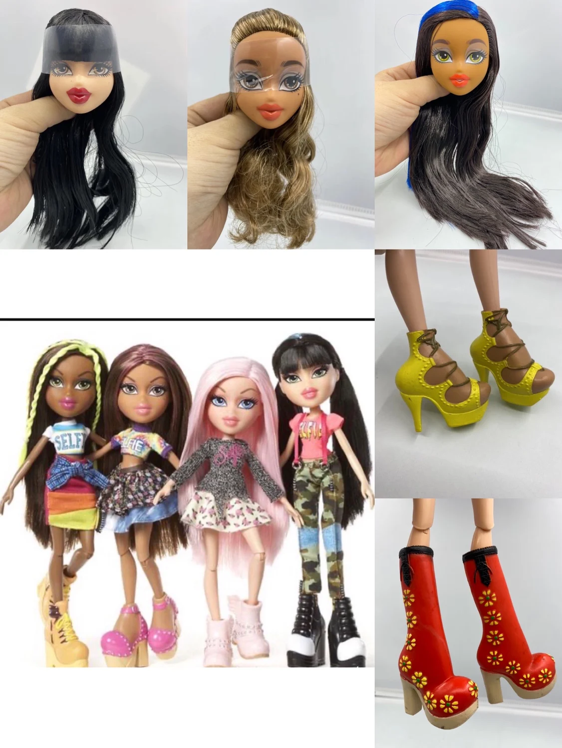 Обувь для женщин bratz 28 см в кукольном стиле Красивые ботинки куклы обувь много