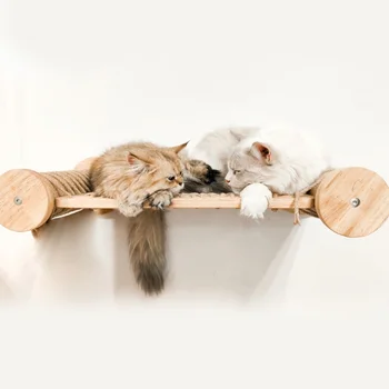 

New floating cat hammock bed house sisal scratching post cat tree pet furniture