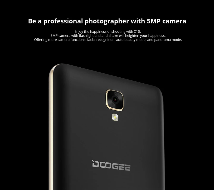 Сейчас DOOGEE X10s мобильные телефоны 5,0 дюймов ips 8 Гб Android6.0 смартфон Dual SIM MTK6580 5.0MP 3360 мАч WCDMA GSM мобильный телефон