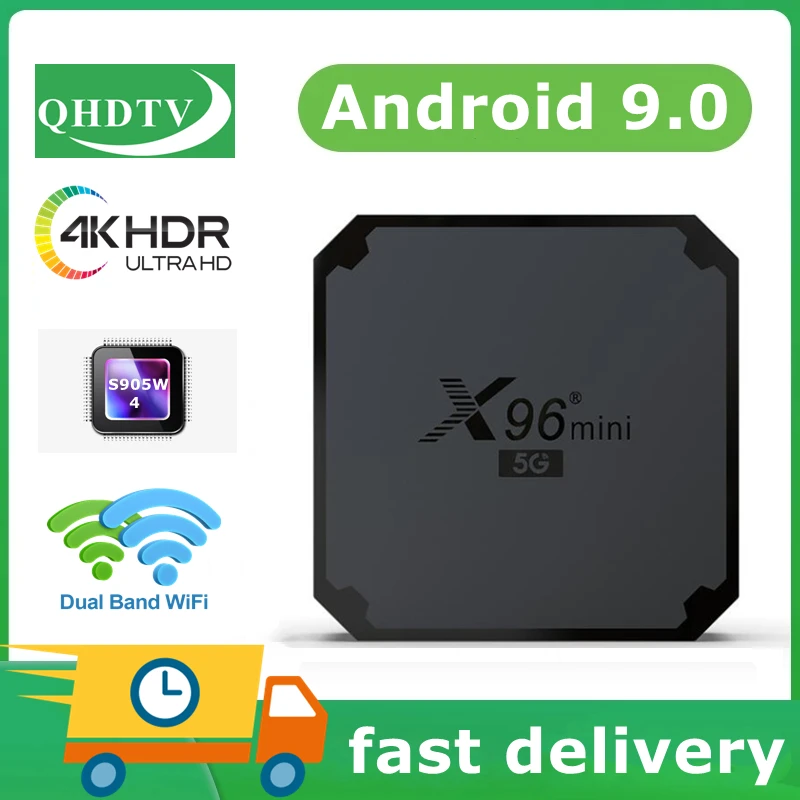 ТВ-приставка QHDTV X96 Mini 5G Smart TV 4K Android 9 0 Amlogic S905W4 X96mini Box Dual Wifi 2 ГБ 16 1 8 | Электроника